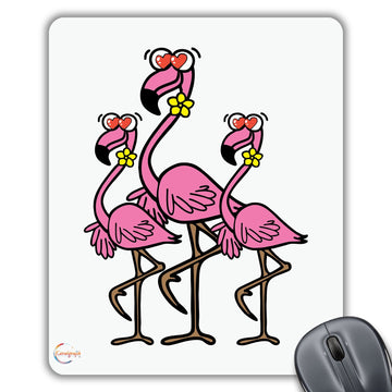 CP475 Love Flemingos Novelty Gift Printed PC Laptop Computer Mouse Mat Pad