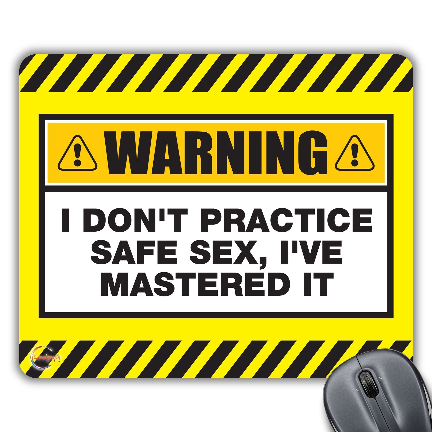 CP020 I Don't Practice Safe Sex I've Mastered It Novelty Gift Printed PC Laptop Computer Mouse Mat Pad