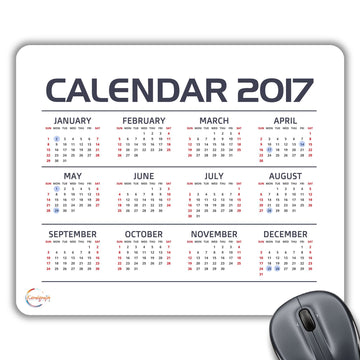 CP395 UK 2017 Calender (England & Wales Holidays) Novelty Gift Printed PC Laptop Computer Mouse Mat Pad
