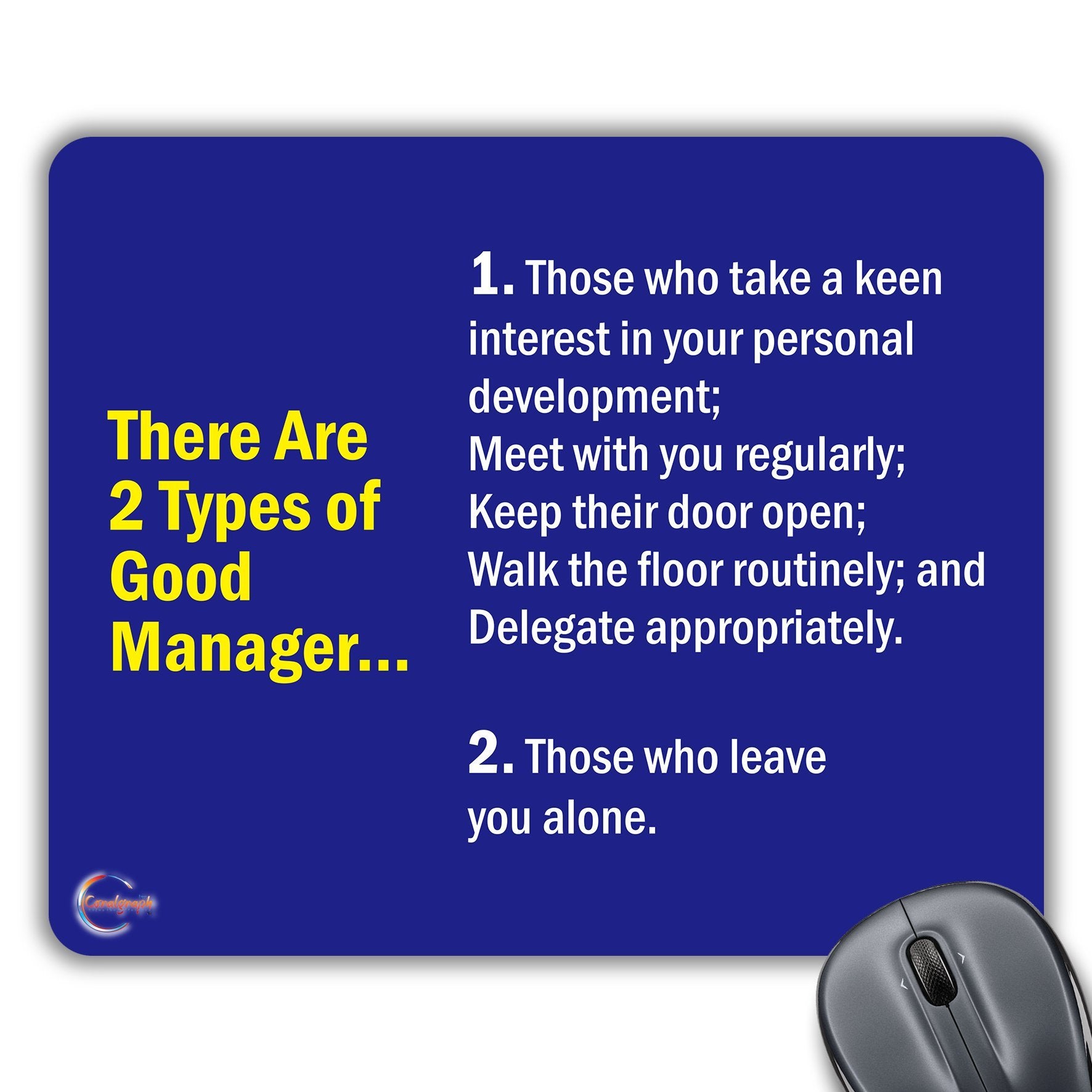 CP467 There are Two Types of Good Manager Novelty Gift Printed PC Laptop Computer Mouse Mat Pad