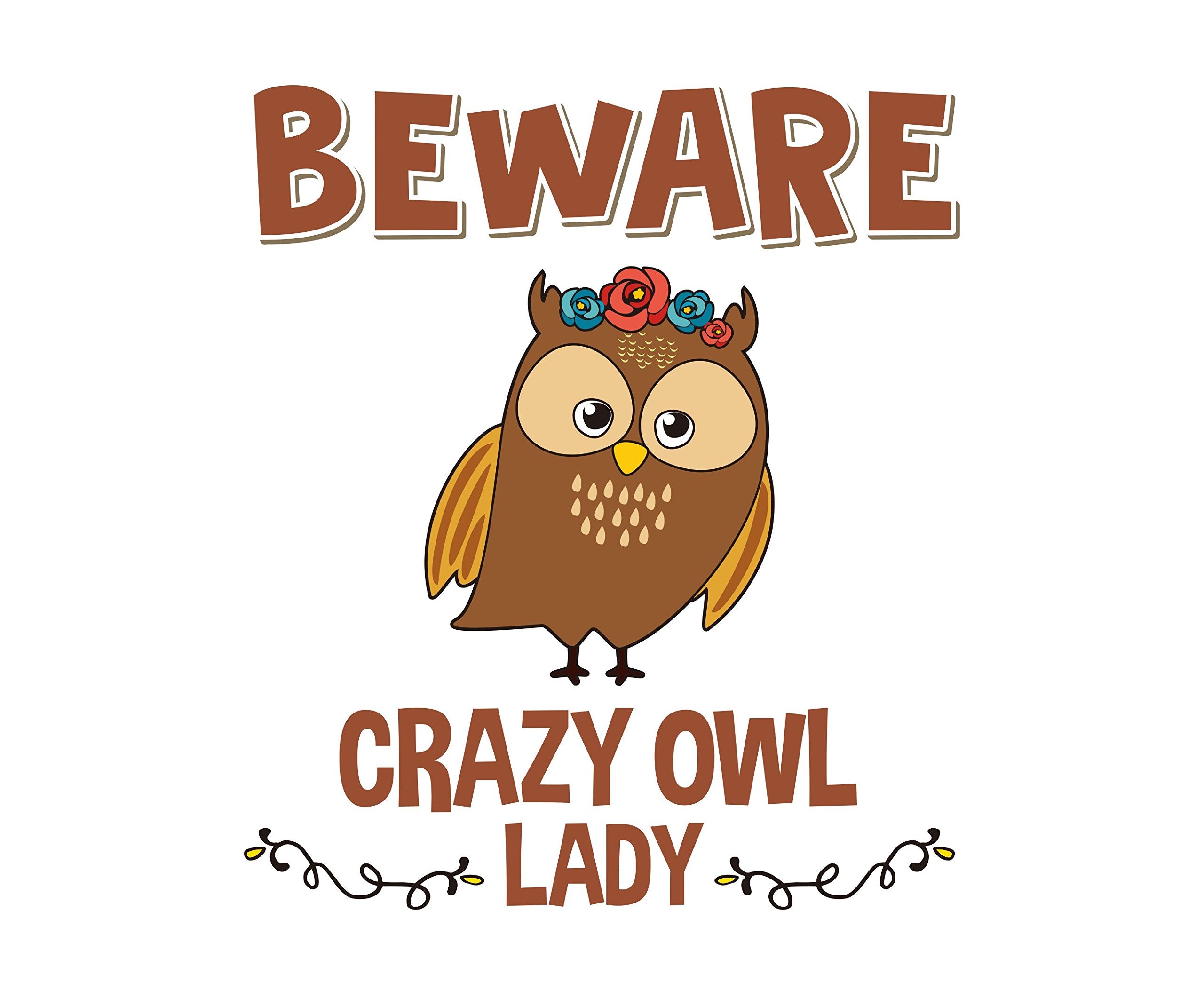 CP537 Beware Crazy Owl Lady Novelty Gift Printed PC Laptop Computer Mouse Mat Pad