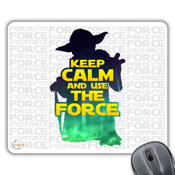 CP011 Keep Calm and Use The Force Novelty Gift Printed PC Laptop Computer Mouse Mat Pad