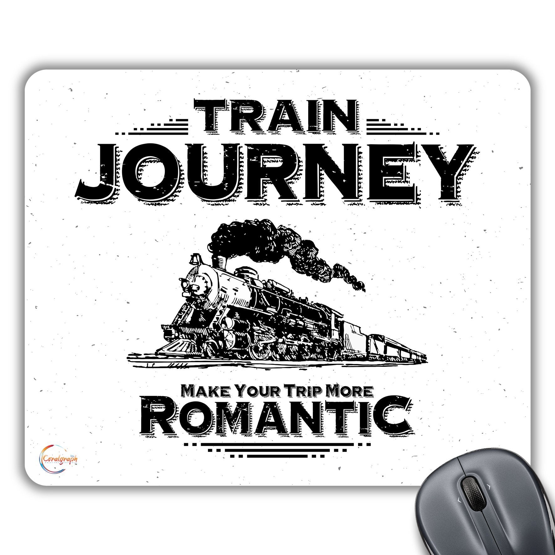 CP287 Train Journey Make Your Trip More Romantic Novelty Gift Printed PC Laptop Computer Mouse Mat Pad