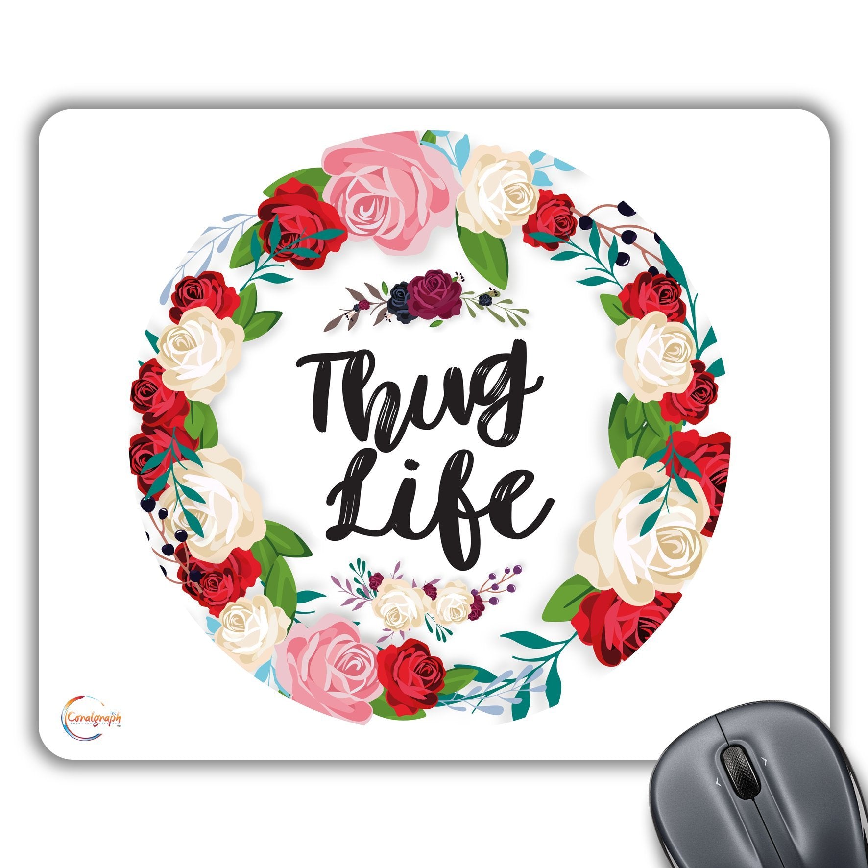 CP283 Floral Thing Life Novelty Gift Printed PC Laptop Computer Mouse Mat Pad