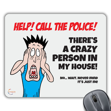 CP069 Help! Call The Police Novelty Gift Printed PC Laptop Computer Mouse Mat Pad