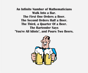 CP189 Matematicians Order Beer, Bartender Says You're All Idiots Novelty Gift Printed PC Laptop Computer Mouse Mat Pad
