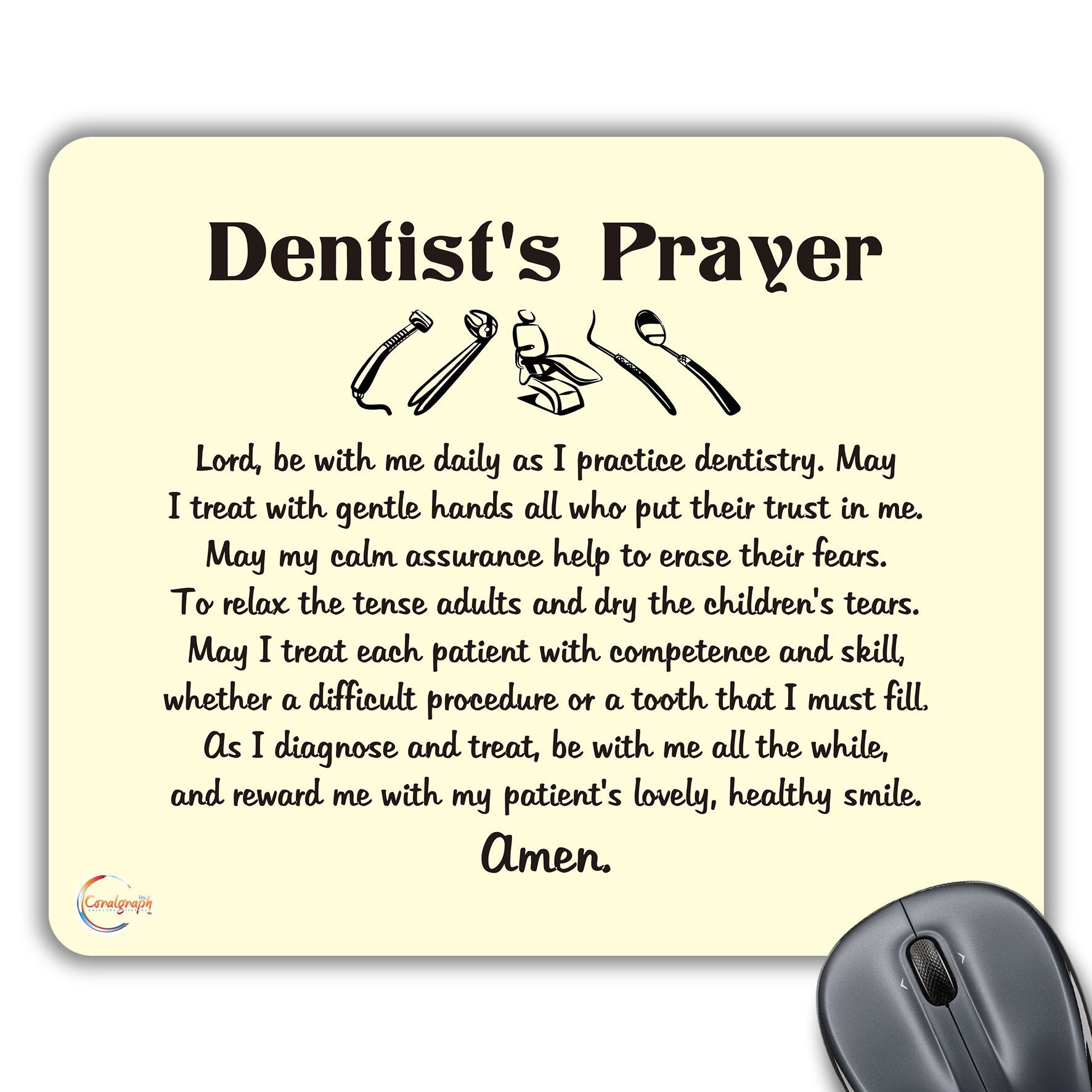 CP481 A Dentist's Prayer for Patient Novelty Gift Printed PC Laptop Computer Mouse Mat Pad
