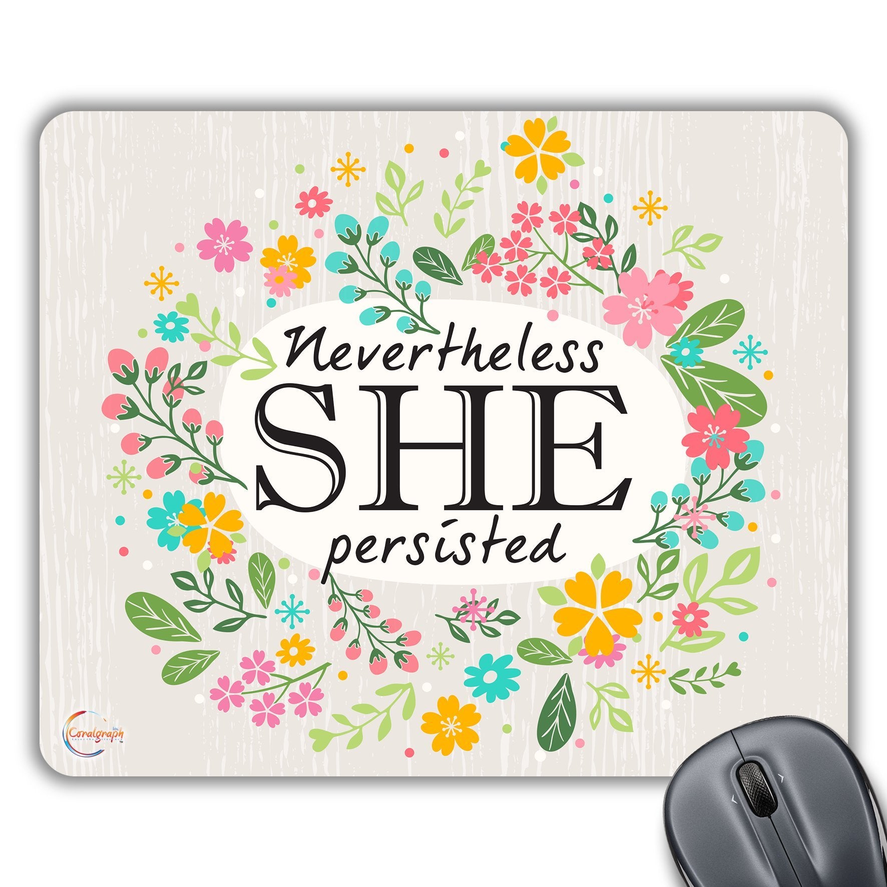 CP116 Neverless SHE Persisted Novelty Gift Printed PC Laptop Computer Mouse Mat Pad