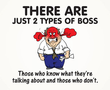 CP006 There are Just 2 Types of Boss Novelty Gift Printed PC Laptop Computer Mouse Mat Pad