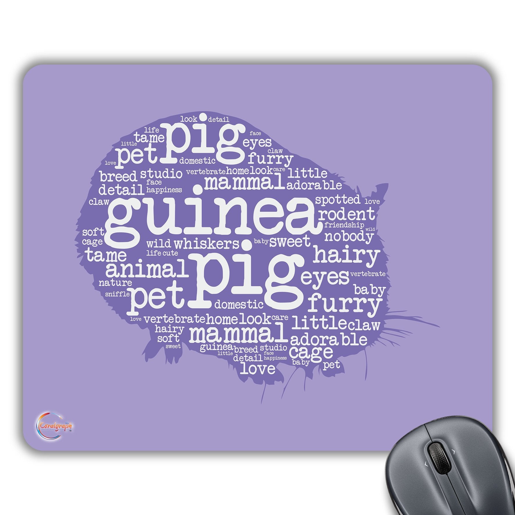 CP385 All About Guinea Pig Novelty Gift Printed PC Laptop Computer Mouse Mat Pad