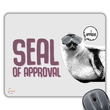 CP310 Seal of Approval Novelty Gift Printed PC Laptop Computer Mouse Mat Pad