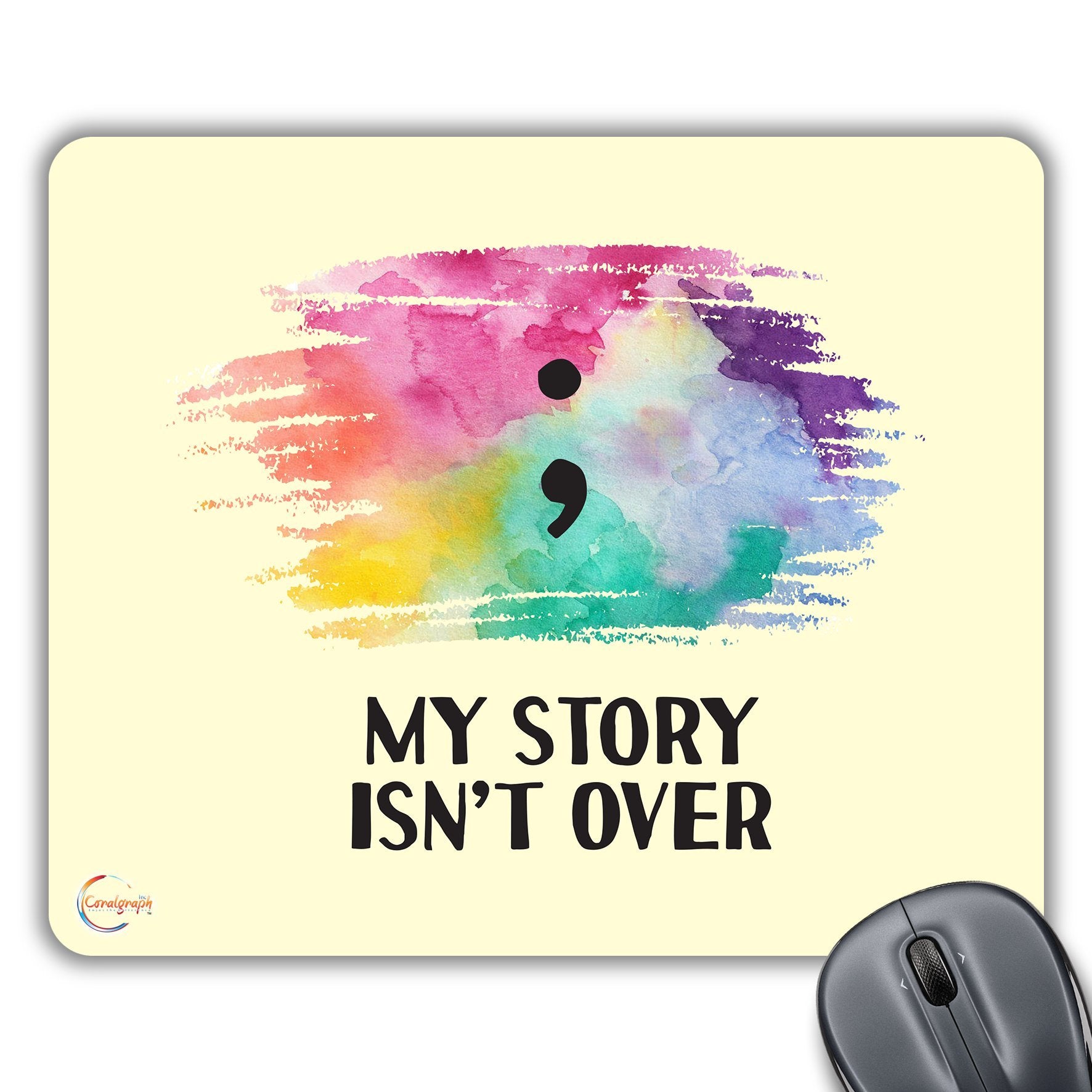 CP437 My Story Isn't Over Novelty Gift Printed PC Laptop Computer Mouse Mat Pad