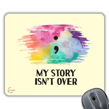 CP437 My Story Isn't Over Novelty Gift Printed PC Laptop Computer Mouse Mat Pad