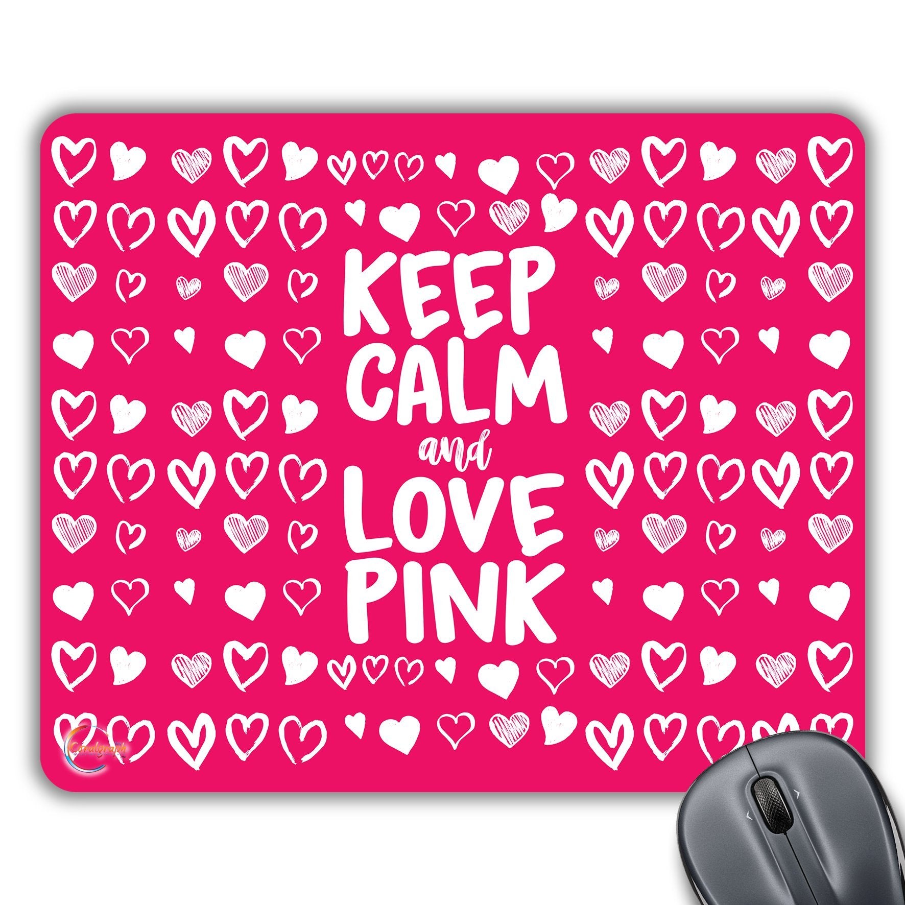 CP257 Keep Calm and Love Pin Novelty Gift Printed PC Laptop Computer Mouse Mat Pad