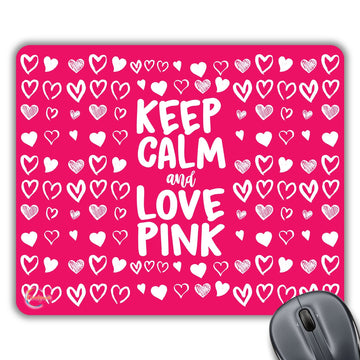 CP257 Keep Calm and Love Pin Novelty Gift Printed PC Laptop Computer Mouse Mat Pad