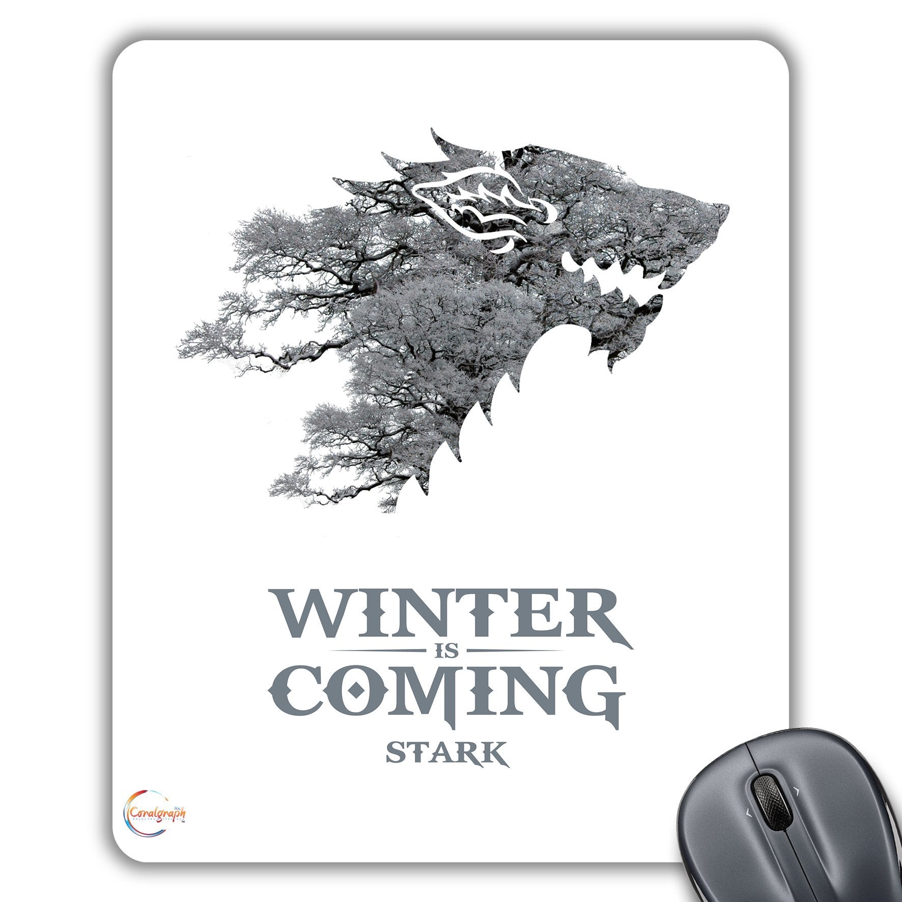 CP277 Winter is Coming Novelty Gift Printed PC Laptop Computer Mouse Mat Pad