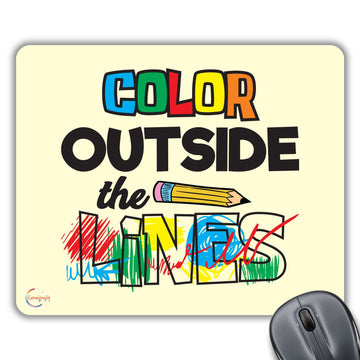 CP082 Color Outside Lines Novelty Gift Printed PC Laptop Computer Mouse Mat Pad