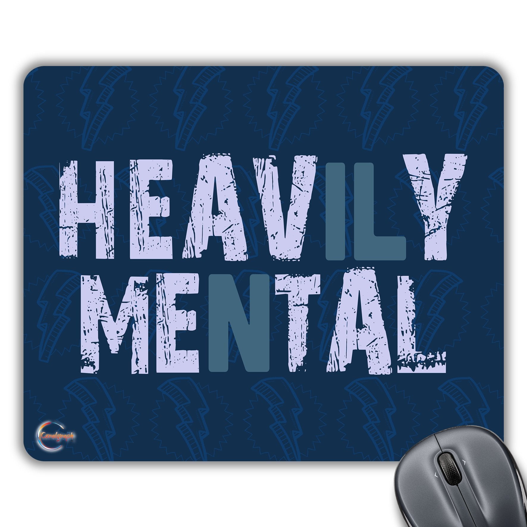 CP442 Heavily Mental/Heavy Metal Novelty Gift Printed PC Laptop Computer Mouse Mat Pad