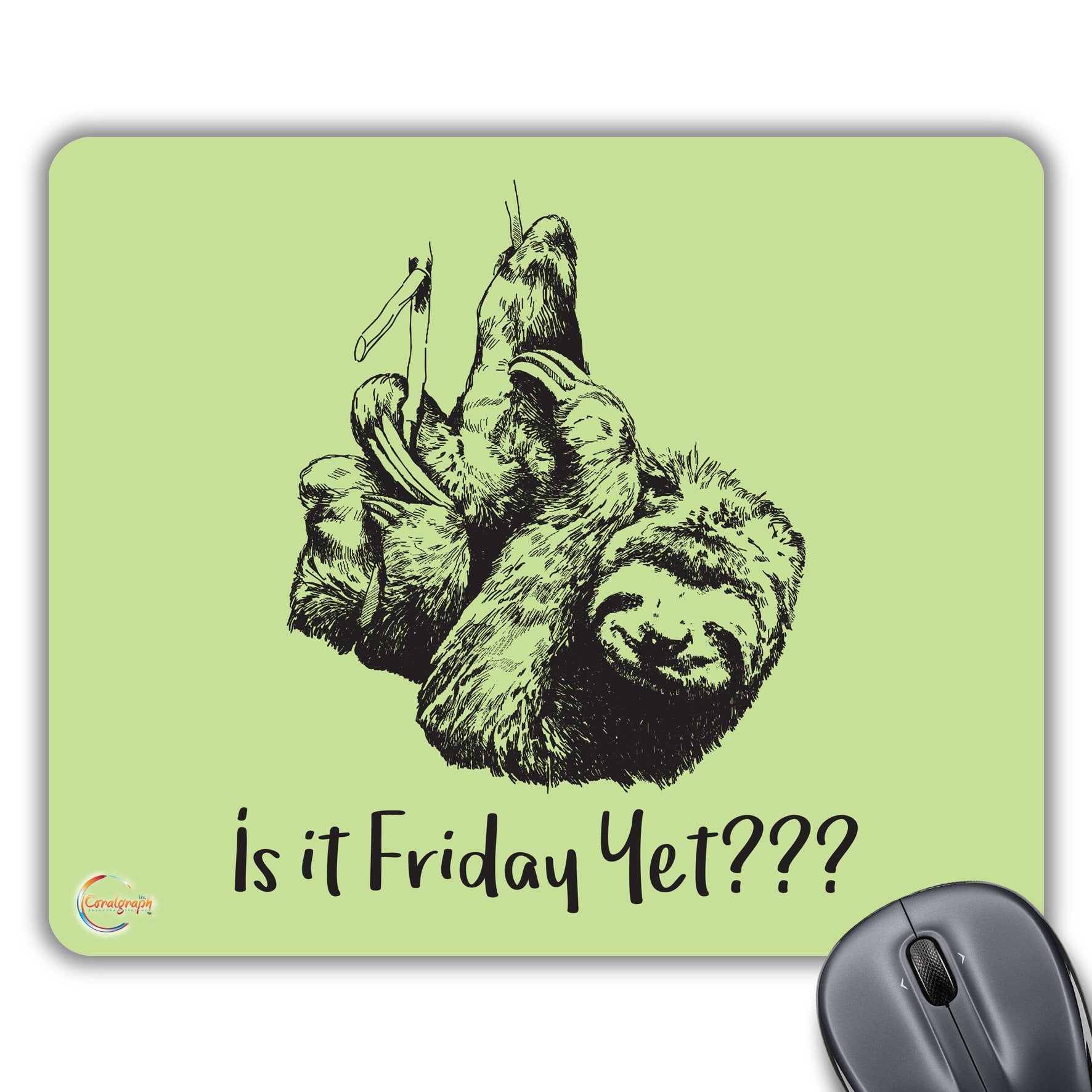 CP055 is It Friday Yet??? Novelty Gift Printed PC Laptop Computer Mouse Mat Pad