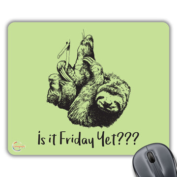 CP055 is It Friday Yet??? Novelty Gift Printed PC Laptop Computer Mouse Mat Pad