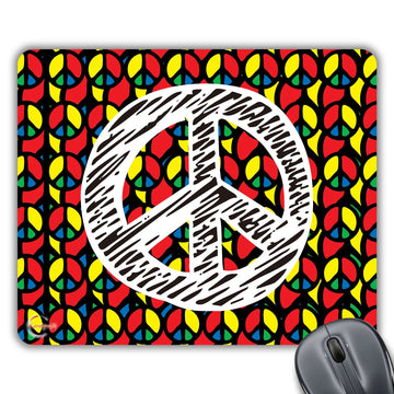 CP433 Love Peace Illustration Novelty Gift Printed PC Laptop Computer Mouse Mat Pad