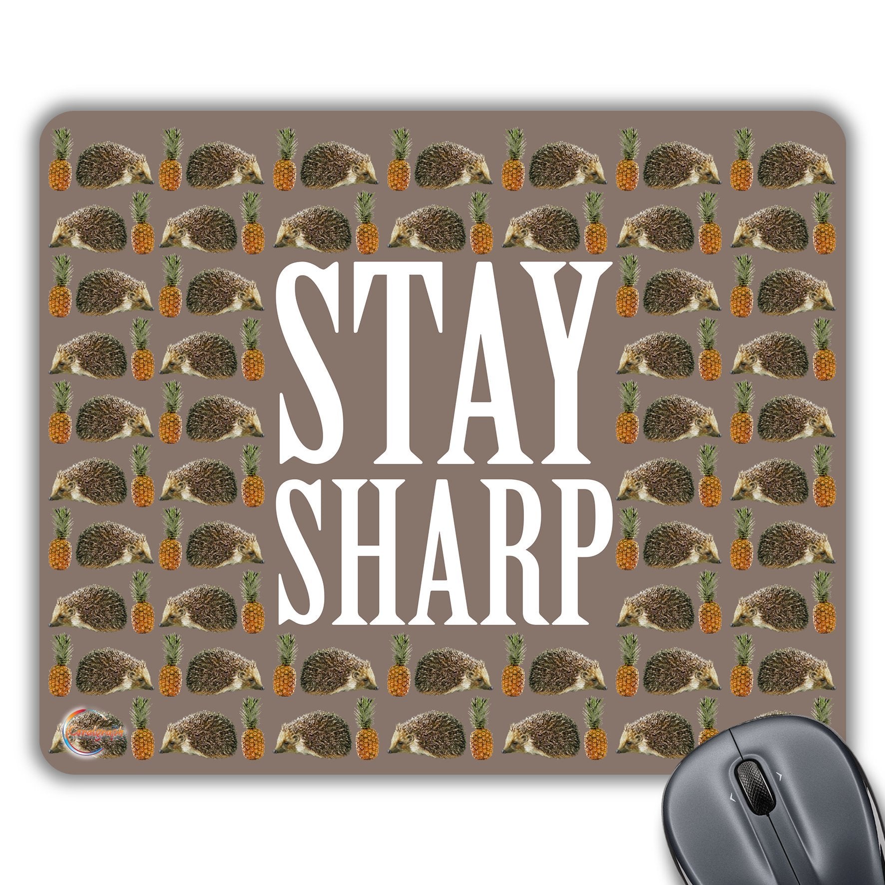CP384 Stay Sharp Novelty Gift Printed PC Laptop Computer Mouse Mat Pad