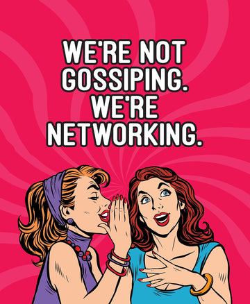 CP128 We're Not Gossiping We're Networking Novelty Gift Printed PC Laptop Computer Mouse Mat Pad