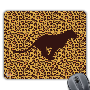 CP300 The Leopard in Action Novelty Gift Printed PC Laptop Computer Mouse Mat Pad
