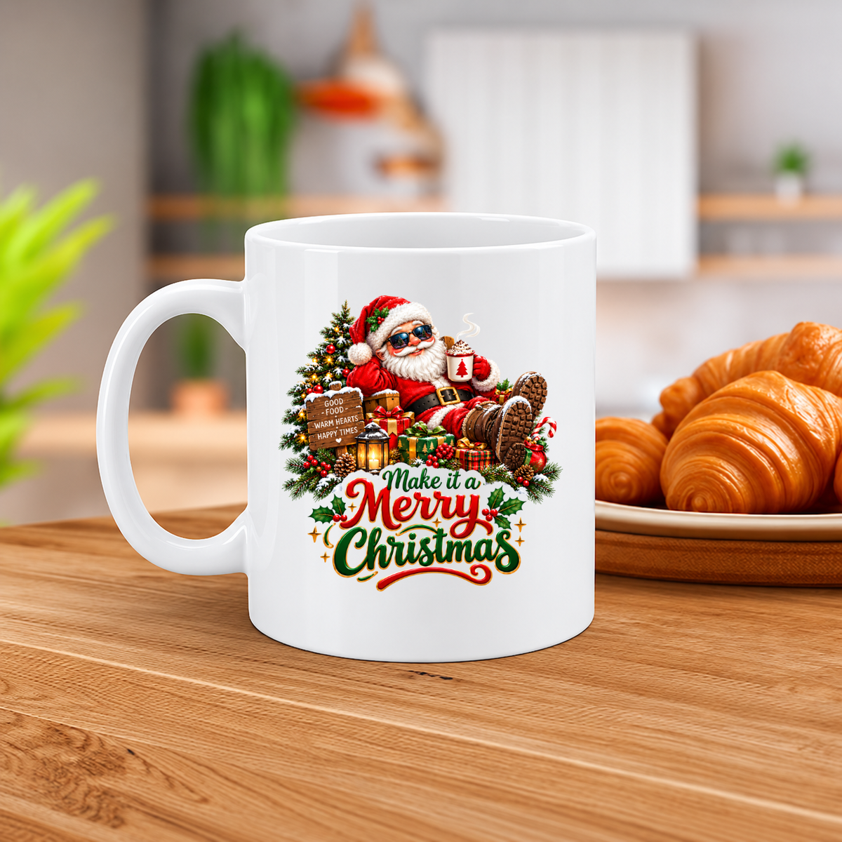 MG6907 Not Feeling People Today Highland Cow Mug, 11oz White Ceramic Coffee Cup with Grumpy Cow Coffee First Print, Funny Moody Animal Design, 325ml Novelty Tea Mug for Home and Office