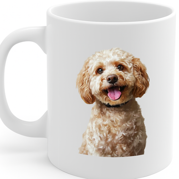 Adorable Smiling Cockapoo Dog Coffee Mug – 325ml Ceramic Cup for Dog Lovers, Dishwasher and Microwave Safe – MG6664