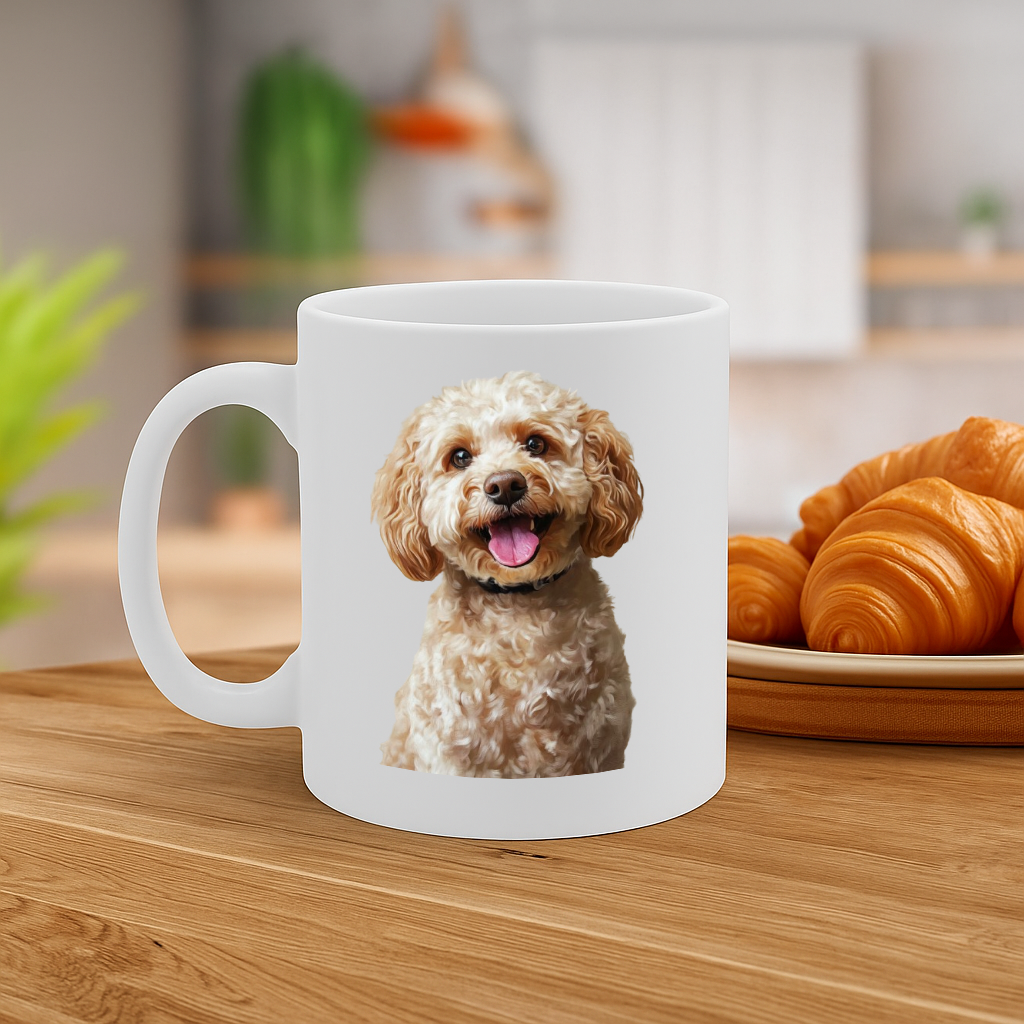 Adorable Smiling Cockapoo Dog Coffee Mug – 325ml Ceramic Cup for Dog Lovers, Dishwasher and Microwave Safe – MG6664