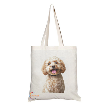 Adorable Cockapoo Dog Print Tote Bag – Custom Handmade, Reusable, Durable & Eco-Friendly Shoulder Bag for Dog Lovers – TB2207
