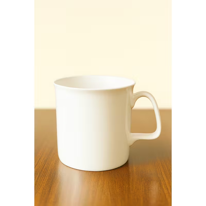 Marlborough White Bone China Mug – 11oz Coffee Cup – Single, Set of 2, Set of 4, or Set of 6 – Classic Gloss Finish with Square Handle