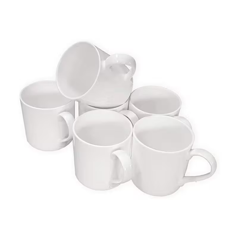 Small Balmoral Bone China Mug Set – 8oz White Coffee Tea Cups (82mm x 72mm) | Dishwasher & Microwave Safe | Available in Single, Set of 2, 4, or 6