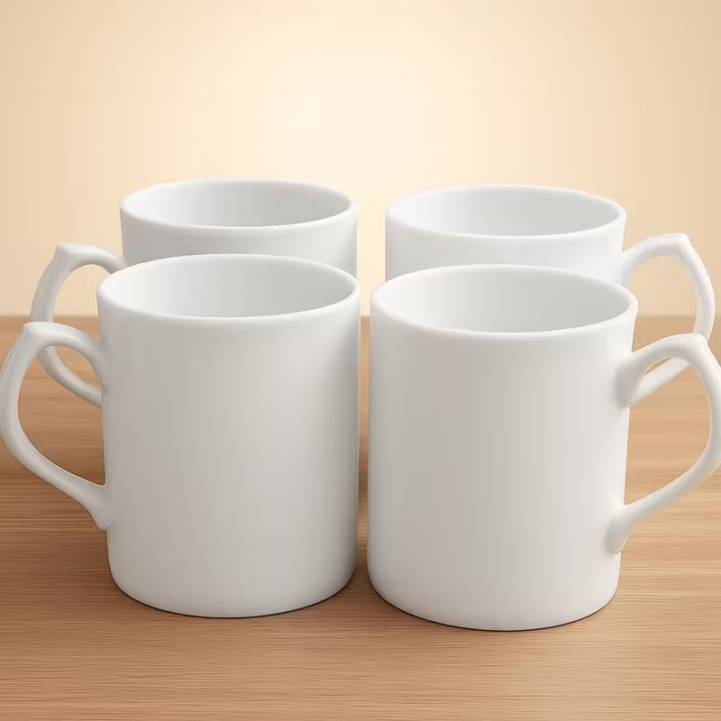 Topaz Bone China Mug – Classic White 10oz Coffee & Tea Cup (95mm x 82mm) | Dishwasher & Microwave Safe | Single Mug or Set of 2, 4, or 6
